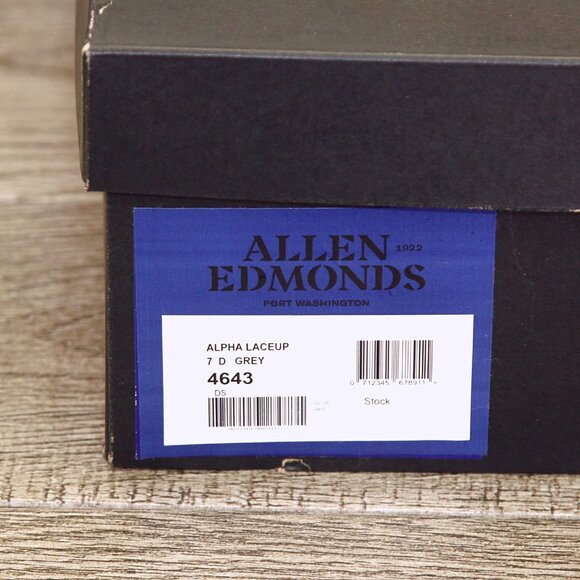 * NIB * $295 Allen Edmonds ALPHA Sneaker 7 D Grey Suede * add $15 new Trees - Picture 11 of 13